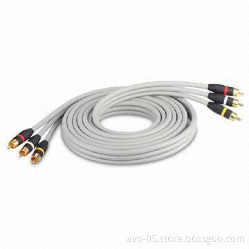 Triple RCA Premium Component Shielded 75Ω COAX RGB Video Cable